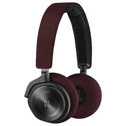 B&O PLAY by Bang & Olufsen Beoplay H8 Wireless Bluetooth Active Noise Cancelling On-Ear Headphones with Intuitive Touch Controls Deep Red